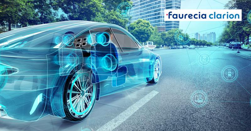 Faurecia sử dụng GapGun Pro2 và T60  đo độ phẳng và khe hở trên các vị trí cánh cửa và xung quanh vị trí đặt loa trên xe ô tô 