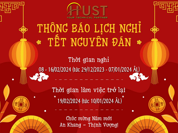 HUST Việt nam thông báo lịch nghỉ Tết Âm lịch 2024
