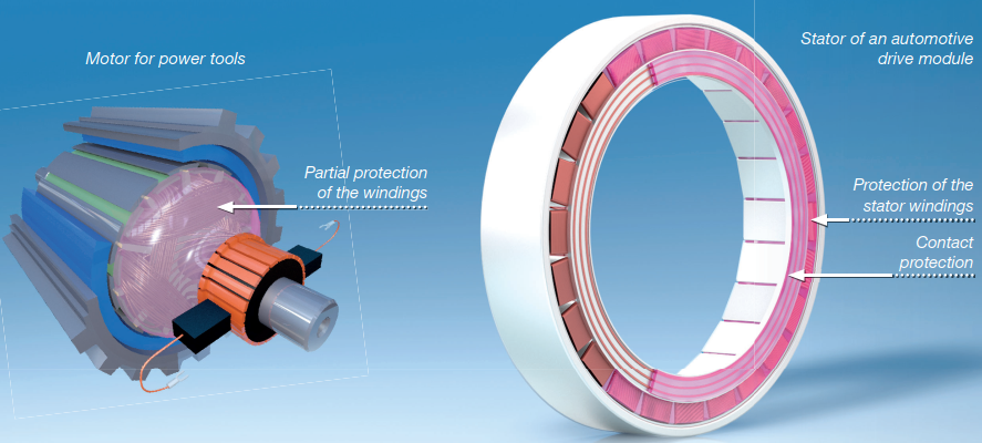 DELO ADHESIVE APPLIED IN E-MOTOR